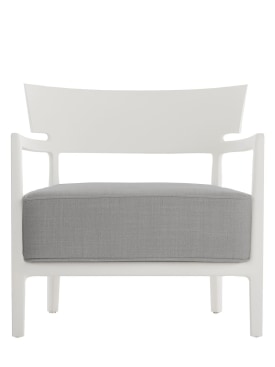 Kartell: Cara outdoor matte chair - White-grey - ecraft_0 | Luisa Via Roma