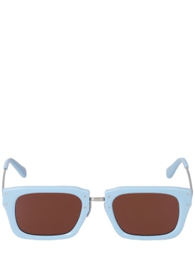 Jacquemus: Les lunettes Soli sunglasses - Blue/Brown - women_0 | Luisa Via Roma