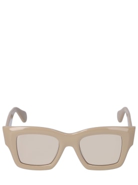 Jacquemus: Les lunettes Baci sunglasses - Beige - women_0 | Luisa Via Roma