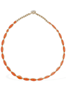Isabel Marant: Sweets collar necklace - Orange/Beige - women_0 | Luisa Via Roma