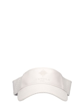 L'etoile Sport: Perforated leather visor - White - women_0 | Luisa Via Roma