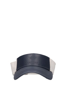 L'etoile Sport: Perforated leather visor - Blue - women_0 | Luisa Via Roma