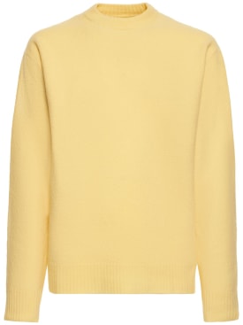 Pull over en maille de laine bouillie Jil Sander Homme