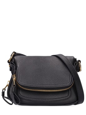 Tom Ford: Mini Jennyfer leather shoulder bag - Black - women_0 | Luisa Via Roma