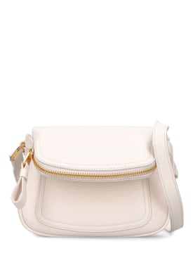 Tom Ford: Mini Jennyfer leather shoulder bag - White - women_0 | Luisa Via Roma