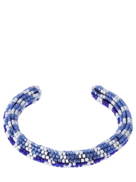 Isabel Marant: Bracelet rigide avec perles Betsy - Multi/Navy - women_0 | Luisa Via Roma