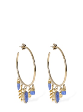 Isabel Marant: New it's all right hoop earrings - Blue/Gold - women_0 | Luisa Via Roma