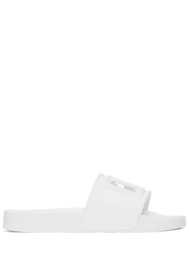 Dolce&Gabbana: 20mm Saint Barth rubber slides - White - women_0 | Luisa Via Roma