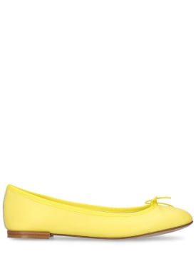 Repetto: 10毫米Cendrillon皮革芭蕾平底鞋 - 黄色 - women_0 | Luisa Via Roma