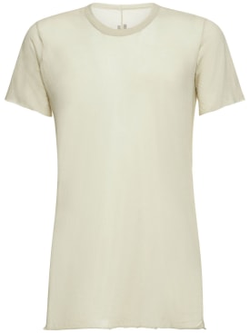 Rick Owens: T-shirt en coton Unstable - Perle - men_0 | Luisa Via Roma