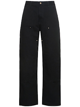 Carhartt WIP: L32 Double knee organic cotton jeans - Black - men_0 | Luisa Via Roma