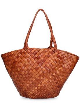 Dragon Diffusion: Egola hand-braided leather tote bag - Tan - women_0 | Luisa Via Roma