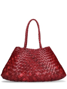 Dragon Diffusion: Big Santa Croce leather tote bag - Bordeaux - women_0 | Luisa Via Roma