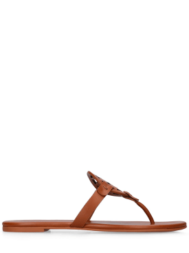 Tory Burch: 10mm Miller leather sandals - Light Brown - women_0 | Luisa Via Roma