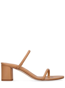 Aeyde: 55mm Anni leather sandals - Beige - women_0 | Luisa Via Roma