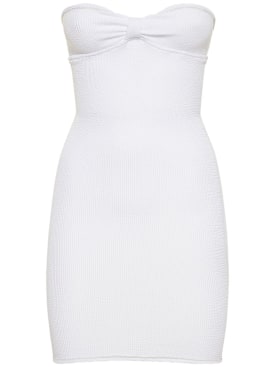 Reina Olga: Master Tigress strapless mini dress - White - women_0 | Luisa Via Roma