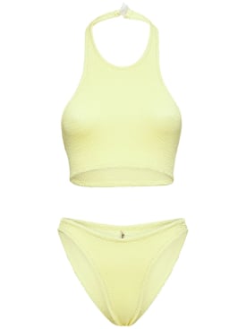 Reina Olga: The Longboarder crinkled lux bikini - Yellow - women_0 | Luisa Via Roma