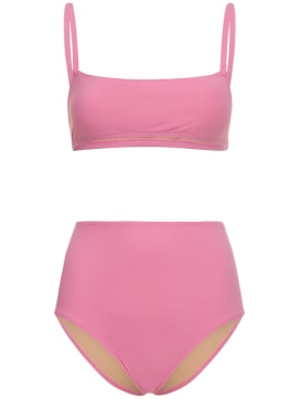 Lido: Undici bralette & high rise bikini - Pink - women_0 | Luisa Via Roma