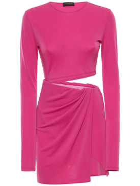 The Andamane: Gia cutout stretch jersey mini dress - Pink - women_0 | Luisa Via Roma