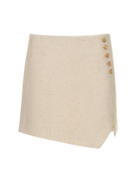 The Garment: Taranto buttoned viscose mini skirt - Beige - women_0 | Luisa Via Roma