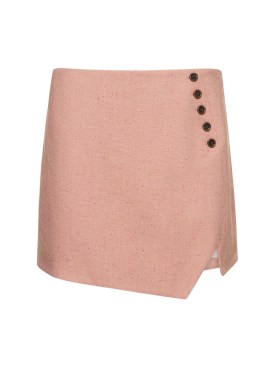 The Garment: Taranto 버튼 비스코스 미니 스커트 - 핑크 - women_0 | Luisa Via Roma