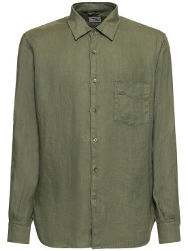 ASPESI: Camisa de lino - Verde Salvia - men_0 | Luisa Via Roma