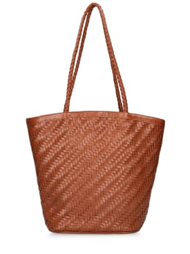 Bembien: Jeanne handwoven leather shoulder bag - Sienna - women_0 | Luisa Via Roma