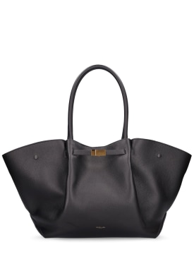 DeMellier: New York grain leather tote bag - Black - women_0 | Luisa Via Roma