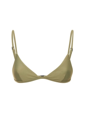 Matteau: Petite triangle bikini top - Sage - women_0 | Luisa Via Roma