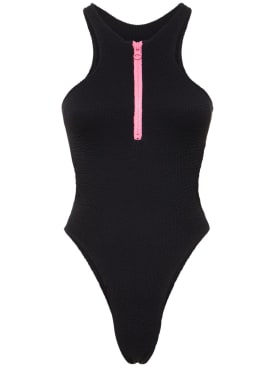 Reina Olga: Windsurfer Crickle one piece swimsuit - Black - women_0 | Luisa Via Roma