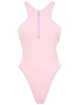 Reina Olga: Windsurfer Crickle one piece swimsuit - Pink - women_0 | Luisa Via Roma