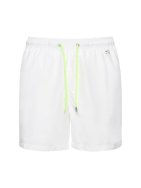 Mc2 Saint Barth: Pantone超轻科技织物沙滩裤 - 白色 - men_0 | Luisa Via Roma
