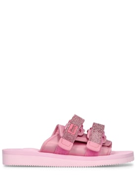 Blumarine: Blumarine X Suicoke low sandals - Pink - women_0 | Luisa Via Roma