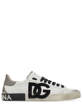 Dolce&Gabbana: Sneakers New Portofino DG - Blanco/Negro - men_0 | Luisa Via Roma