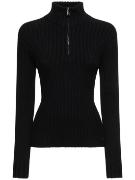 Bogner: Xavina half zip pullover - Black - women_0 | Luisa Via Roma