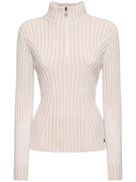 Bogner: Xavina half zip pullover - Beige - women_0 | Luisa Via Roma