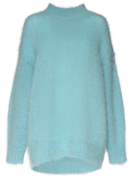 Isabel Marant: Sweater aus Mohairmischstrick - Blau - women_0 | Luisa Via Roma