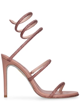 René Caovilla: 105mm Embellished leather sandals - Blush - women_0 | Luisa Via Roma
