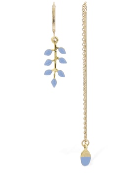 Isabel Marant: Casablanca mismatched earrings - Blue/Gold - women_0 | Luisa Via Roma
