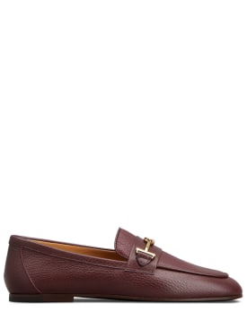 Tod's: 10mm Leather loafers - Dark Red - women_0 | Luisa Via Roma