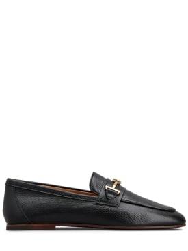 Tod's: 10mm Leather loafers - Siyah - women_0 | Luisa Via Roma