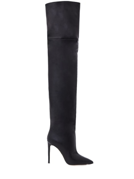 Paris Texas: 105mm Leather over-the-knee boots - Siyah - women_0 | Luisa Via Roma