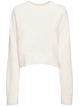 Loulou Studio: Bruzzi wool & cashmere sweater - Ivory - women_0 | Luisa Via Roma