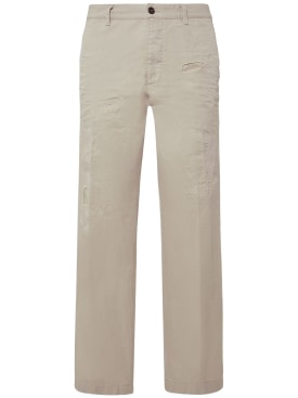 Dsquared2: Baumwolltwillhose im Relaxed Fit - Maulwurf - men_0 | Luisa Via Roma