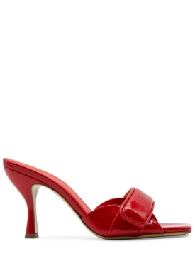 Gia Borghini: 80毫米Alodie仿漆皮凉鞋 - 红色 - women_0 | Luisa Via Roma