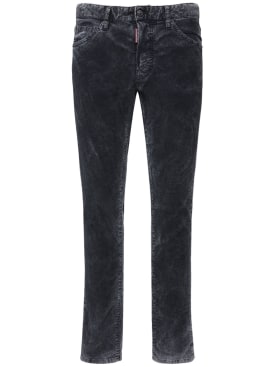 Dsquared2: Cool Guy marble corduroy 5 pocket jeans - Black - men_0 | Luisa Via Roma