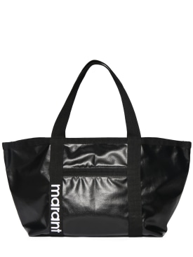 Isabel Marant: Warden cotton tote bag - Black - women_0 | Luisa Via Roma