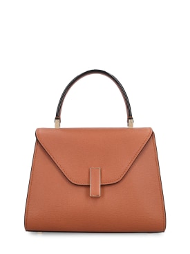 Valextra: Mini Iside grained leather bag - Gold - women_0 | Luisa Via Roma