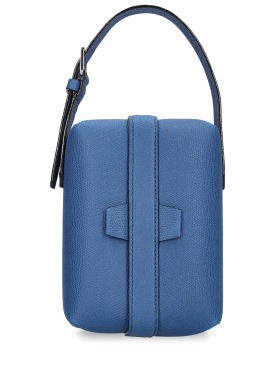 Valextra: Tric Trac leather top handle bag - Denim - women_0 | Luisa Via Roma