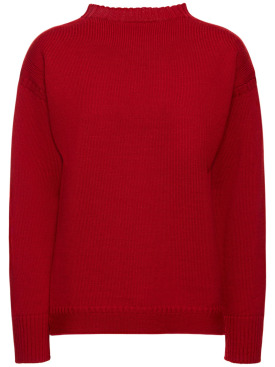 Toteme: Wool knit sweater - Red - women_0 | Luisa Via Roma